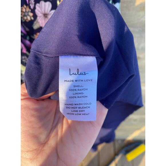 Lulus bohemian bliss black floral asymmetrical backless maxi dress - Picture 10 of 10